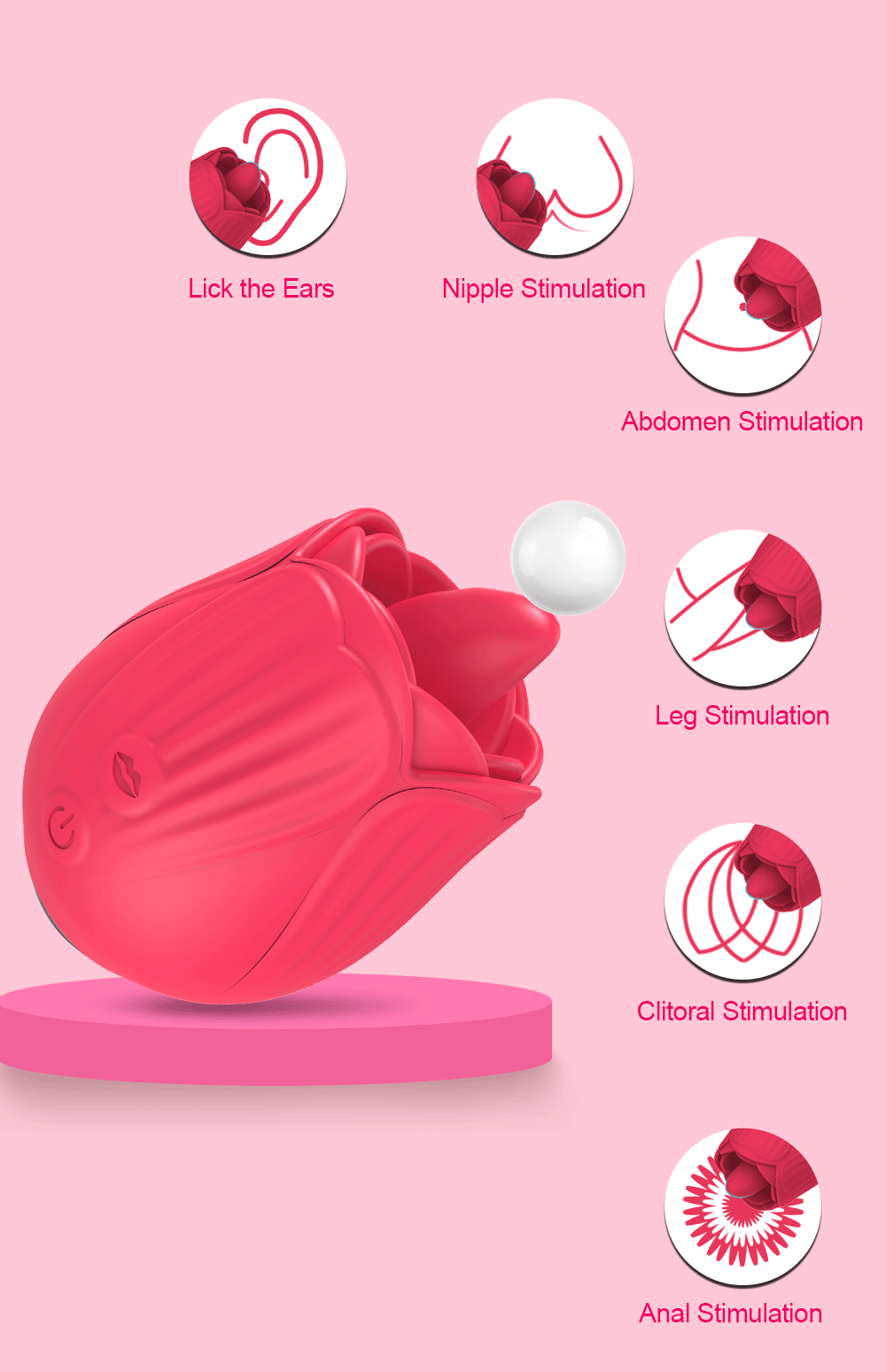 Powerful Rose Vibrator Female Clitoris Stimulator Tongue Oral Licking Female Masturbator Good Nipple Sex Toys for Women Adult 18 Powerful Rose Vibrator Female Clitoris Stimulator Tongue Oral Licking Female Masturbator Good Nipple Sex Toys for Women Adult 18