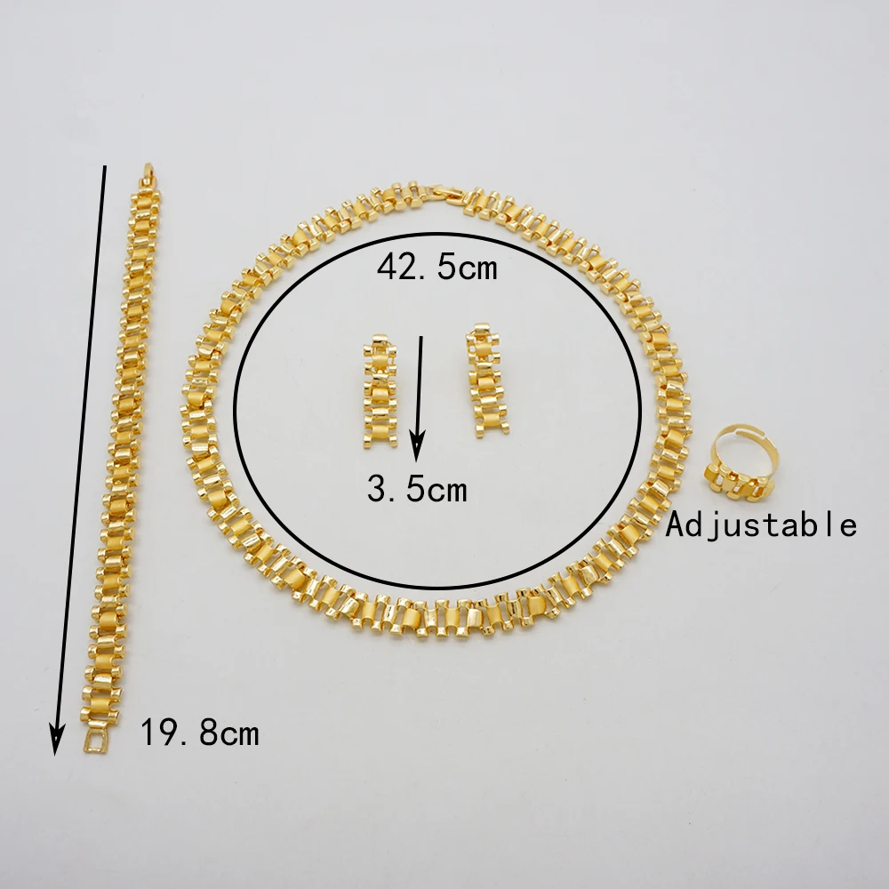 Gold Color Jewelry Sets With Simple Atmospheric Earrings Necklace Bracelet Ring Suitable For Wedding Gifts 10 Mallzona Sbe99de05be724fedab7c8d92c083ec8au Gold Color Jewelry Sets With Simple Atmospheric Earrings Necklace Bracelet Ring Suitable For Wedding Gifts Mallzona