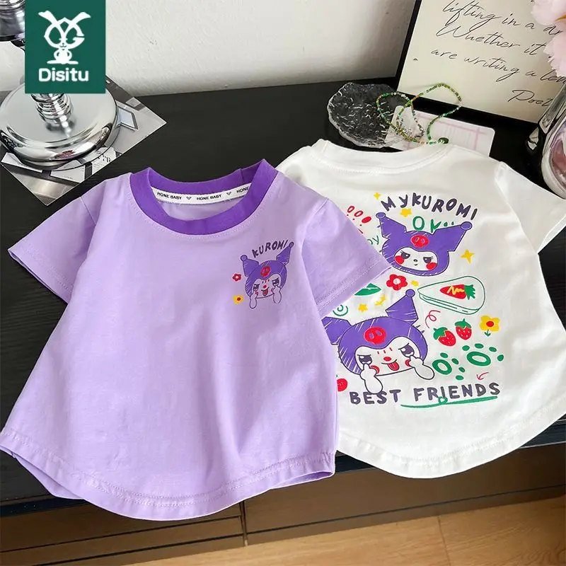 Girly Heart Kuromi Anime Kawaii Sanrio Cotton Short Sleeve T-Shirt Summer Cute Cartoon Baby Dress Clothes Gifts for Kids
Girly Heart Kuromi Anime Kawaii Sanrio Cotton Short Sleeve T-Shirt Summer Cute Cartoon Baby Dress Clothes Gifts for Kids