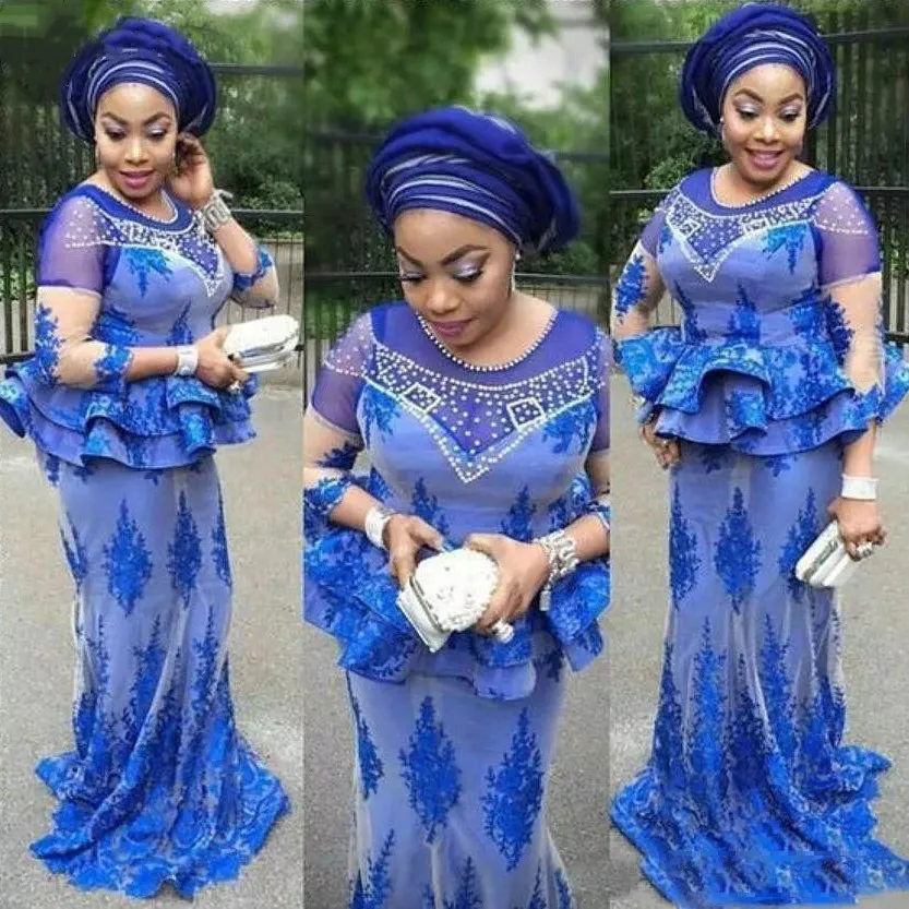 Blue lace applique beaded mother dress, bride and groom mother wedding prom banquet dress Aso Ebi plus size evening dress,
Blue lace applique beaded mother dress, bride and groom mother wedding prom banquet dress Aso Ebi plus size evening dress,