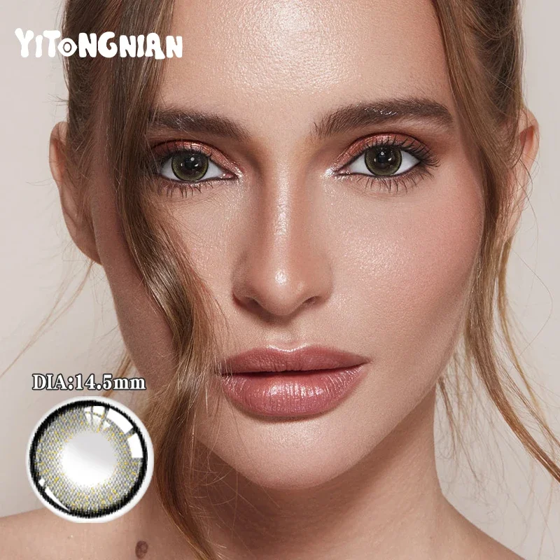 

Цветные контактные линзы YI TONG NIAN 14,0-14,5 мм, для студентов, женщин, красота, уход за глазами, 2 упаковки/1 пара