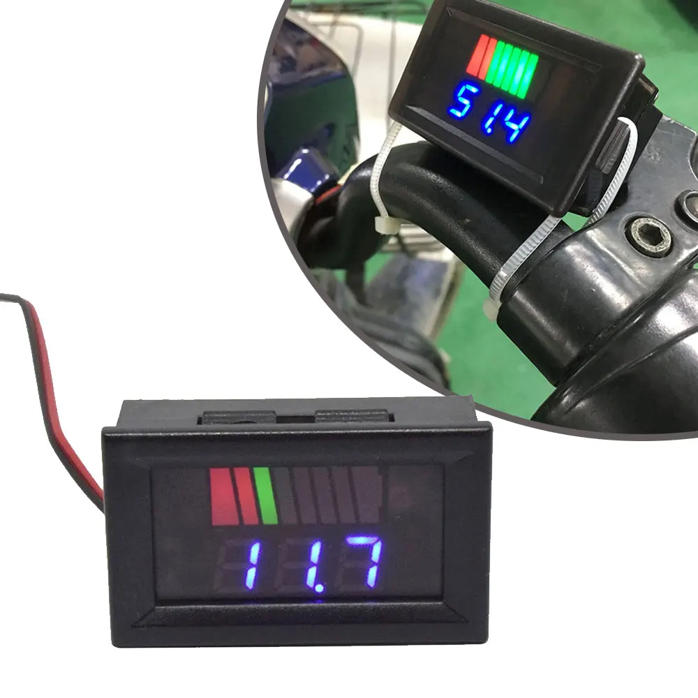 Auto Car Battery Charge Level Indicator 12V 24V 36V 48V 60V 72V Lithium Battery Capacity Meter Display LED Tester Voltmeter
Auto Car Battery Charge Level Indicator 12V 24V 36V 48V 60V 72V Lithium Battery Capacity Meter Display LED Tester Voltmeter