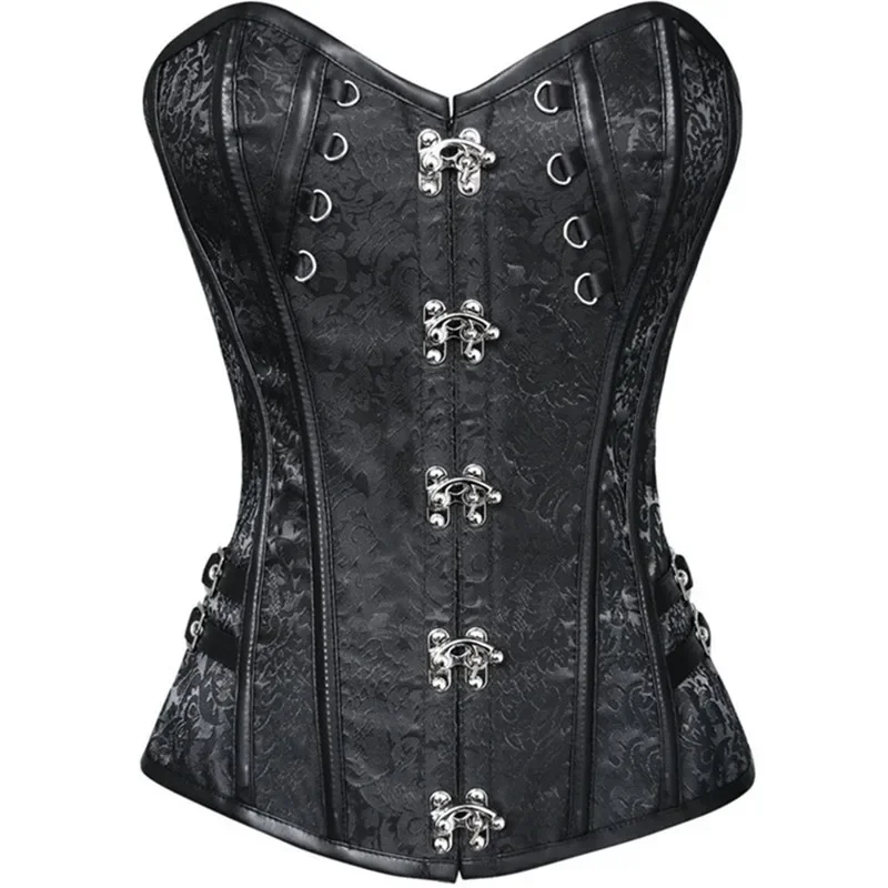 

Women's Vintage Corset Bustier Steampunk Body Shapewear Top Gothic Goth Clothes Sexy Corselet Overbust Burlesque Plus Size