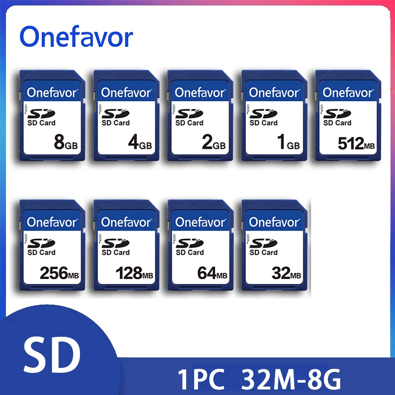 

Onefavor 1PC SD Card 32MB 64MB 128MB 256MB 512 MB 1GB 2GB Memory Card Advertising Player TV SD Large Card Speaker CNC Machining