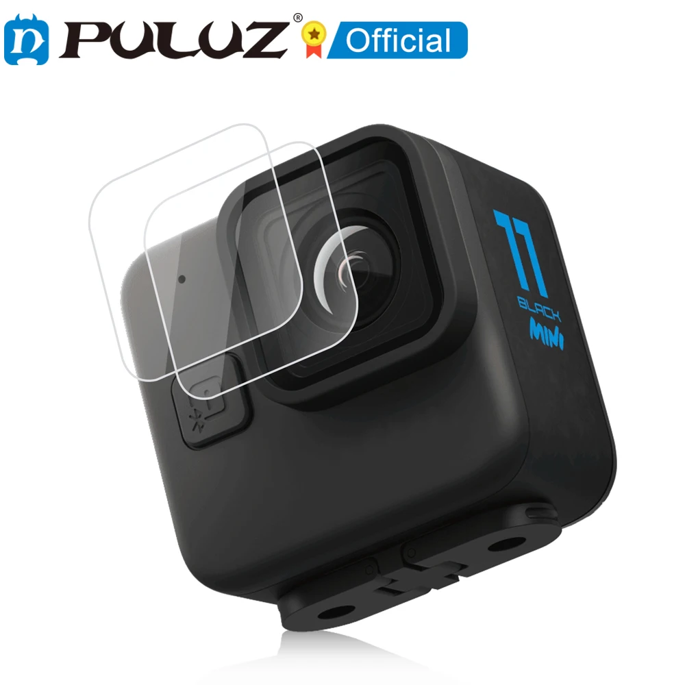 

PULUZ 2 PCS for GoPro Hero11 Black Mini 2pcs Lens Tempered Glass Film Screen Protector Sports Camera Accessories