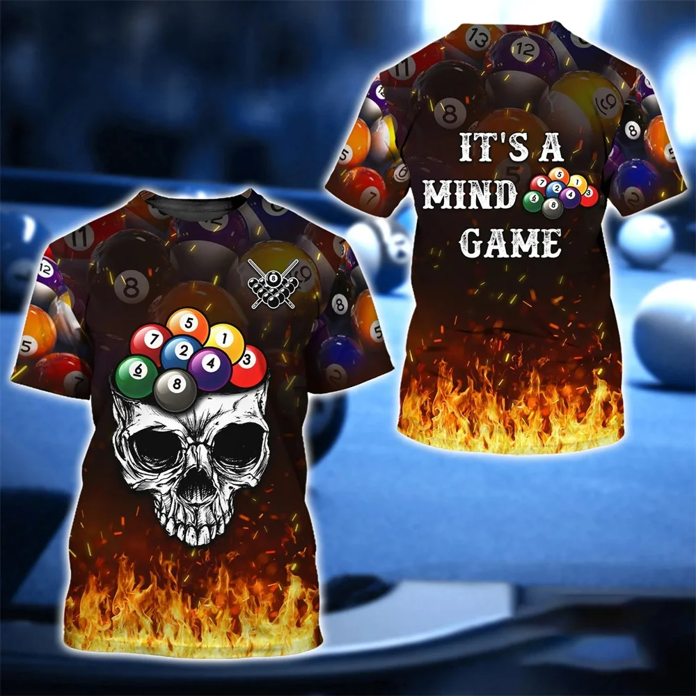 Summer Billiards Sports T-shirt For Men Funny Skull Print Oversized Top Gothic Style Vintage Clothes Leisure O-neck Hip Hop Tee
Summer Billiards Sports T-shirt For Men Funny Skull Print Oversized Top Gothic Style Vintage Clothes Leisure O-neck Hip Hop Tee