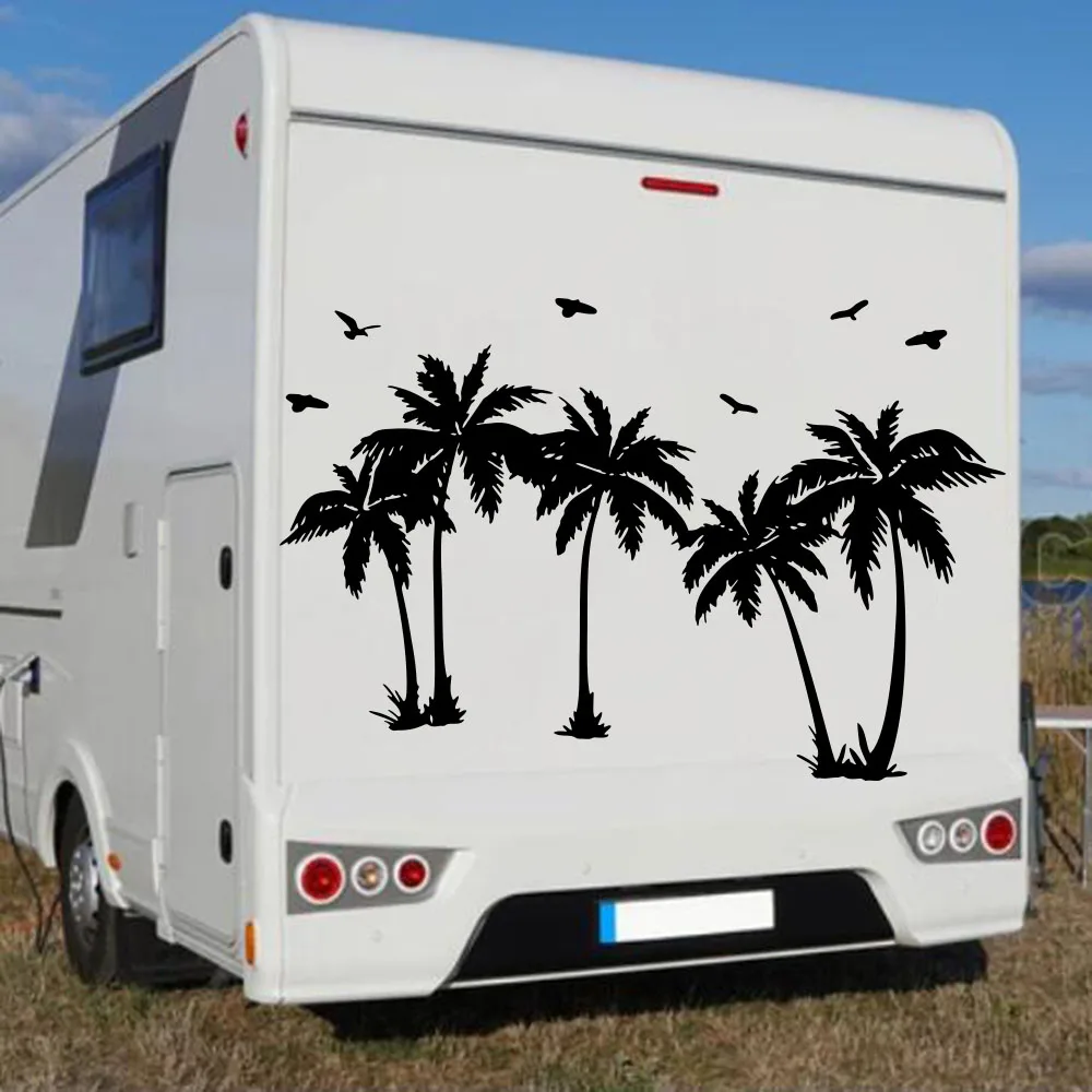 

Large Palm Tree Bird Beach Truck Car Sticker Camper Rv Motorhome Caravan Travel Explore Decal Vinyl Decor