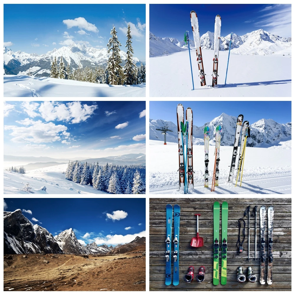 Ski Resort Scene Photography Backdrop Winter Blue Sky White Cloud Forest Natural Landscape Photographic Background Photo Props
Ski Resort Scene Photography Backdrop Winter Blue Sky White Cloud Forest Natural Landscape Photographic Background Photo Props