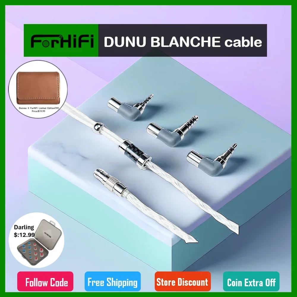 DUNU BLANCHE Cable High Purity Neotech Pure Silver Wire DUNU's Patented Quick-Switch Modular Plug System
DUNU BLANCHE Cable High Purity Neotech Pure Silver Wire DUNU's Patented Quick-Switch Modular Plug System