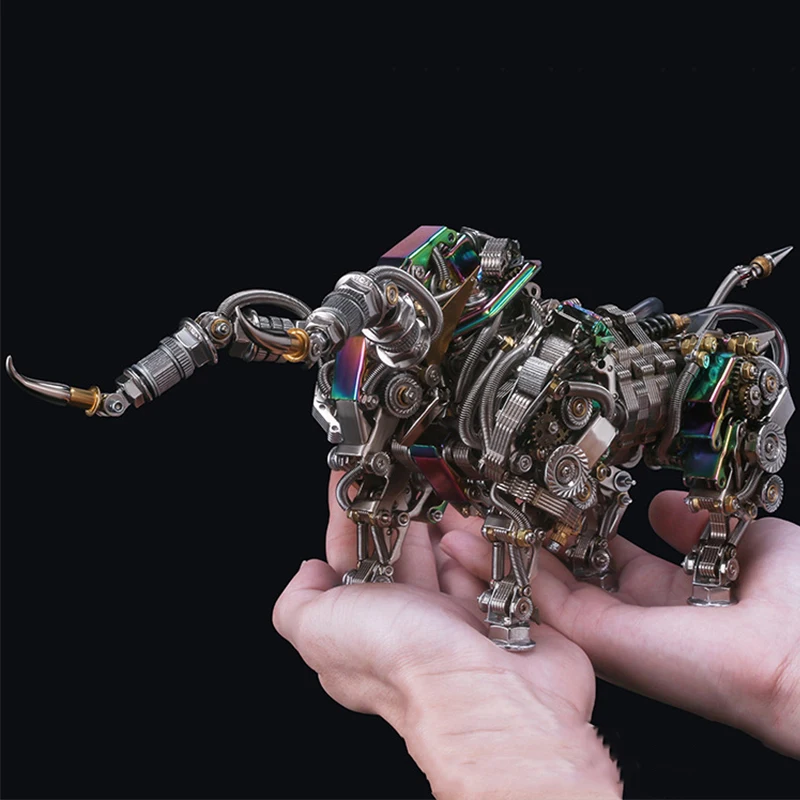 

DIY 3D Metal Puzzle Chinese Zodiac Cow Cattle Ox Animals Model Building Kits Assembly Jigsaw Puzzles for Adults Boys Gifts