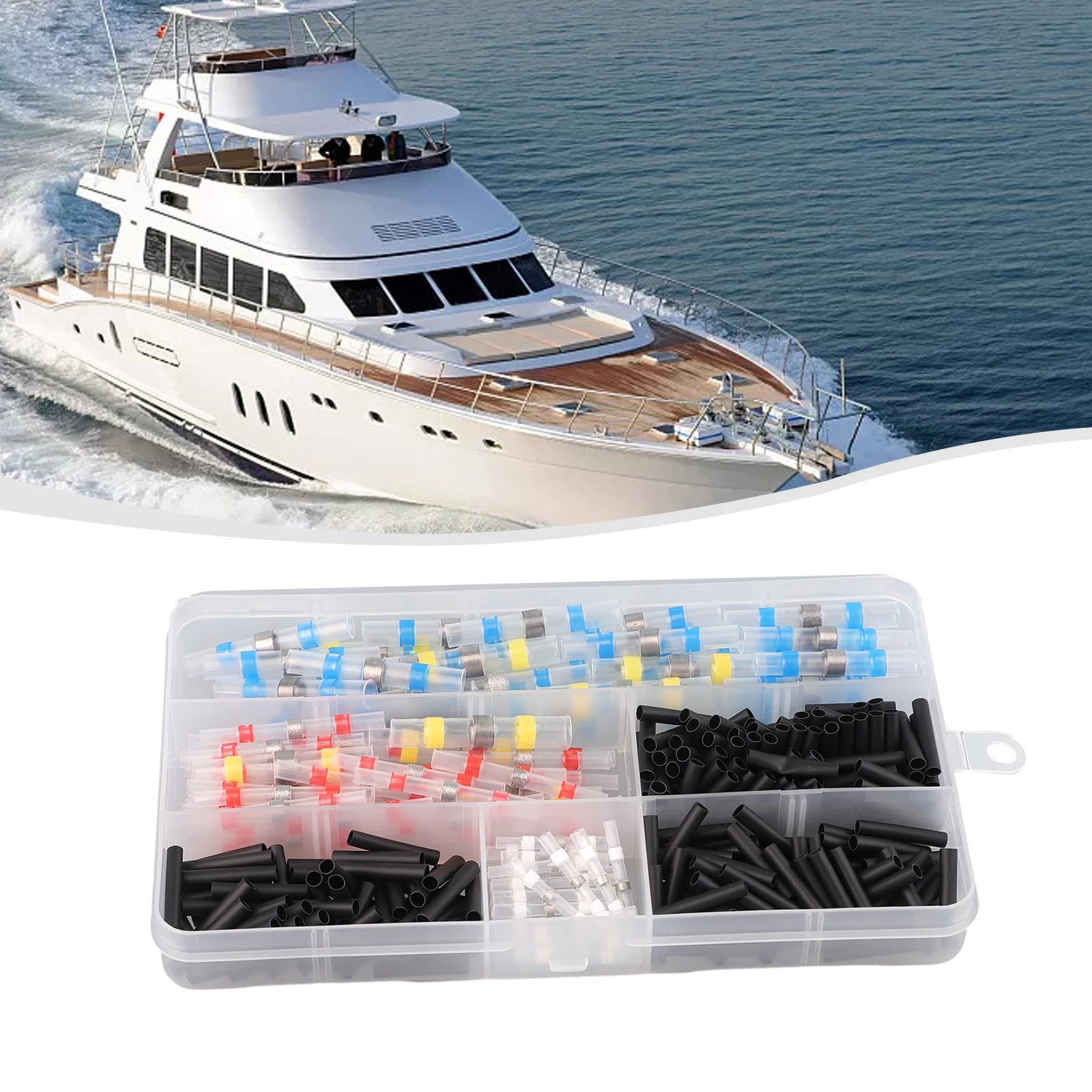 280Pcs/box Waterproof Solder Seal Heat Shrinkable Tubing Shrink Wire Cable Connectors Crimps 2:1 Double-wall Safety Butt Joint
280Pcs/box Waterproof Solder Seal Heat Shrinkable Tubing Shrink Wire Cable Connectors Crimps 2:1 Double-wall Safety Butt Joint