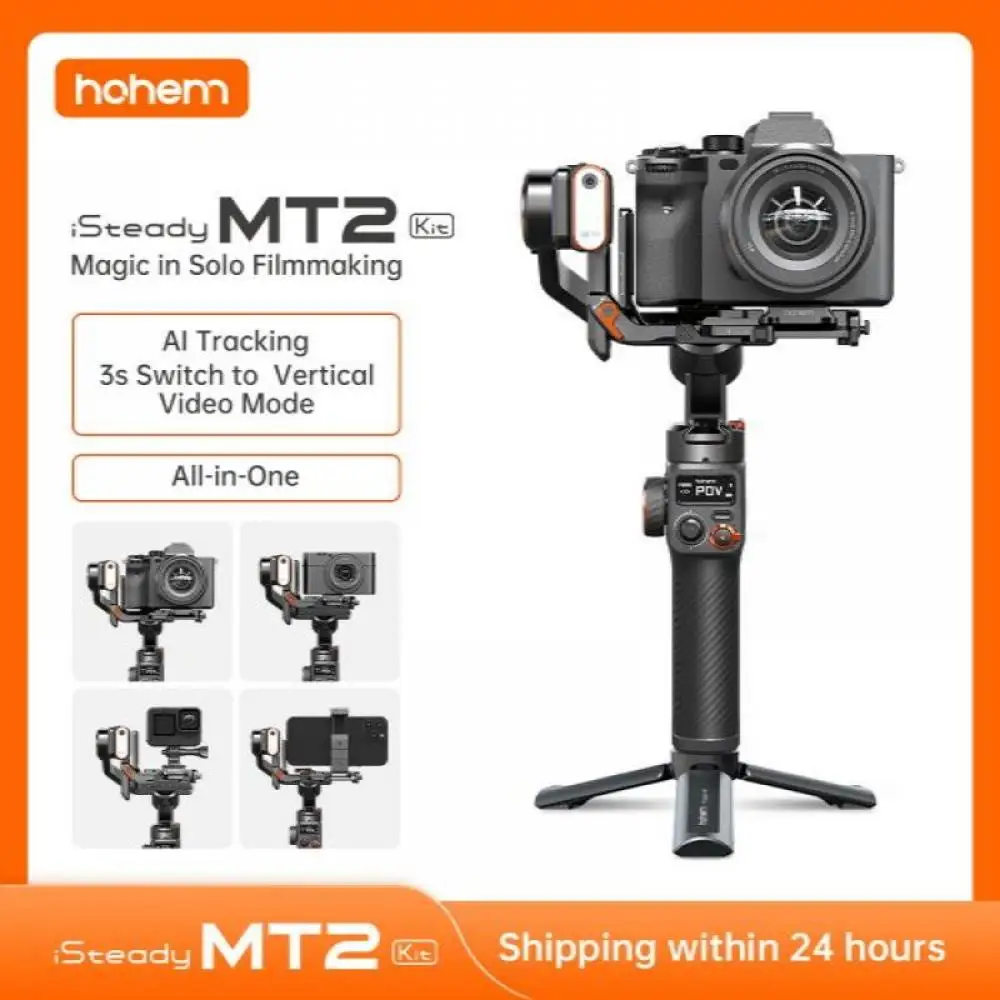 Комплект Hohem iSteady MT2 для беззеркальной камеры, экшн-камеры, смартфона, стабилизатор для Sony/Nikon/Canon, 3-осевой карданный подвес, нагрузка 1,2 кг
Комплект Hohem iSteady MT2 для беззеркальной камеры, экшн-камеры, смартфона, стабилизатор для Sony/Nikon/Canon, 3-осевой карданный подвес, нагрузка 1,2 кг