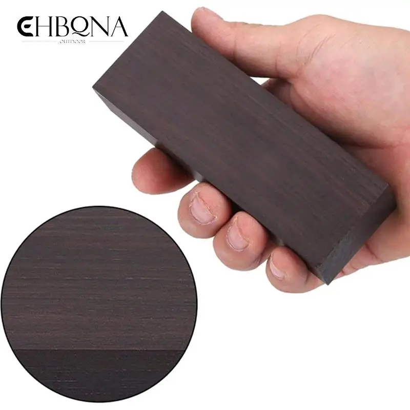 

1Pc DIY Handle Timber Wood Block Crafting Blackwood Tool Guitar Inlay Decor Open Grain Texture Ebony Lumber