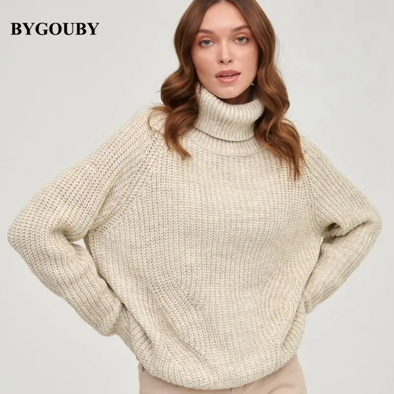 BYGOUBY Euro Design Womens Sweater Chic Women Pullovers Sweaters Loose Casual Knit Female Jumpers Top Pull Femme Cltoth Winter
BYGOUBY Euro Design Womens Sweater Chic Women Pullovers Sweaters Loose Casual Knit Female Jumpers Top Pull Femme Cltoth Winter