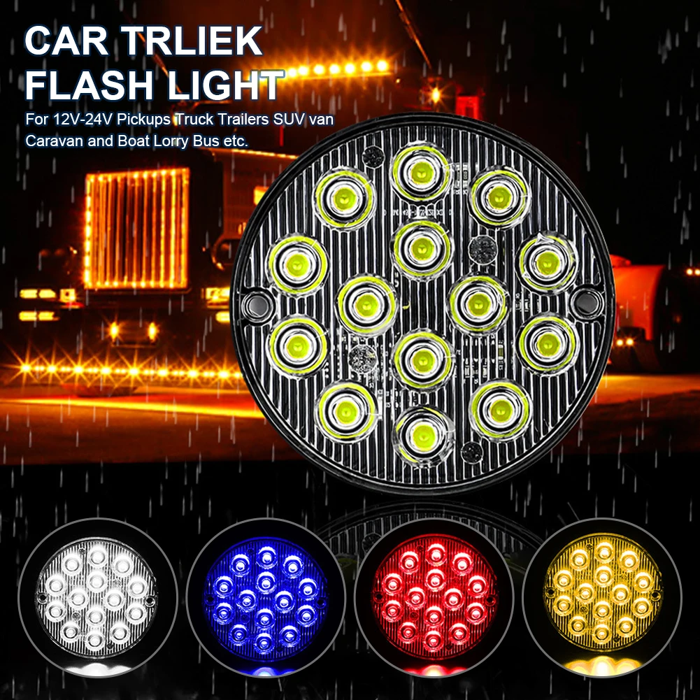 1Pair Round LED Tail Light 14LED LED Strobe Warning Light ailLight Brake Stop Side Marker Light Car Emergency Flashing Light
1Pair Round LED Tail Light 14LED LED Strobe Warning Light ailLight Brake Stop Side Marker Light Car Emergency Flashing Light