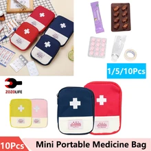 1/2/10Pcs Mini Portable Medicine Bag First Aid Kit Outdoor Medical Emergency Kits Pouch Organizer Home Medicine Pill Storage Bag