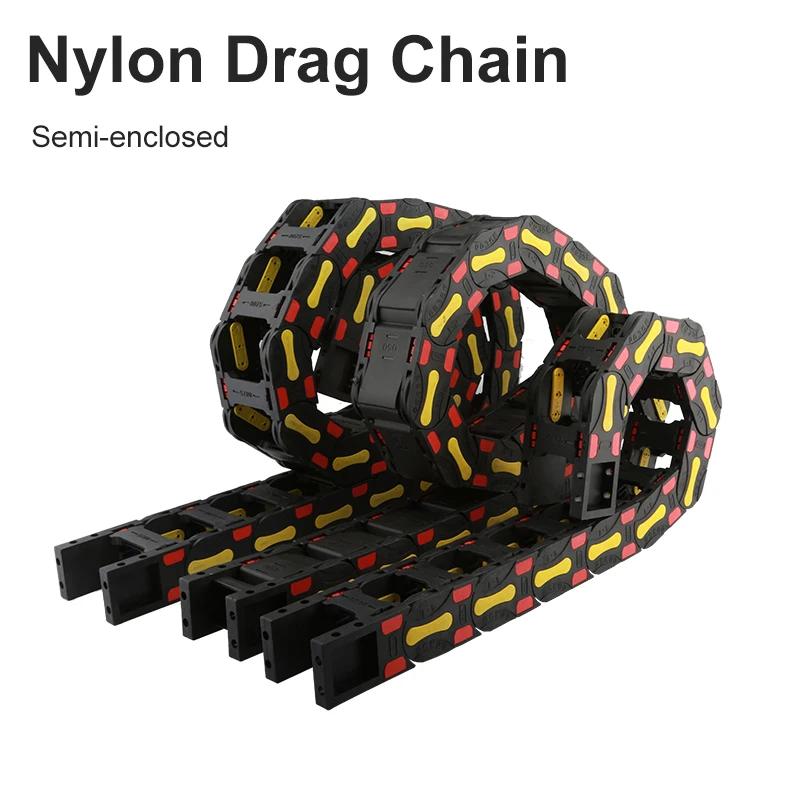 Semi-Enclosed Nylon Cable Drag Chain Line Carrier For CNC Router Milling Machine Machine Tool Transmission Accessories
Semi-Enclosed Nylon Cable Drag Chain Line Carrier For CNC Router Milling Machine Machine Tool Transmission Accessories