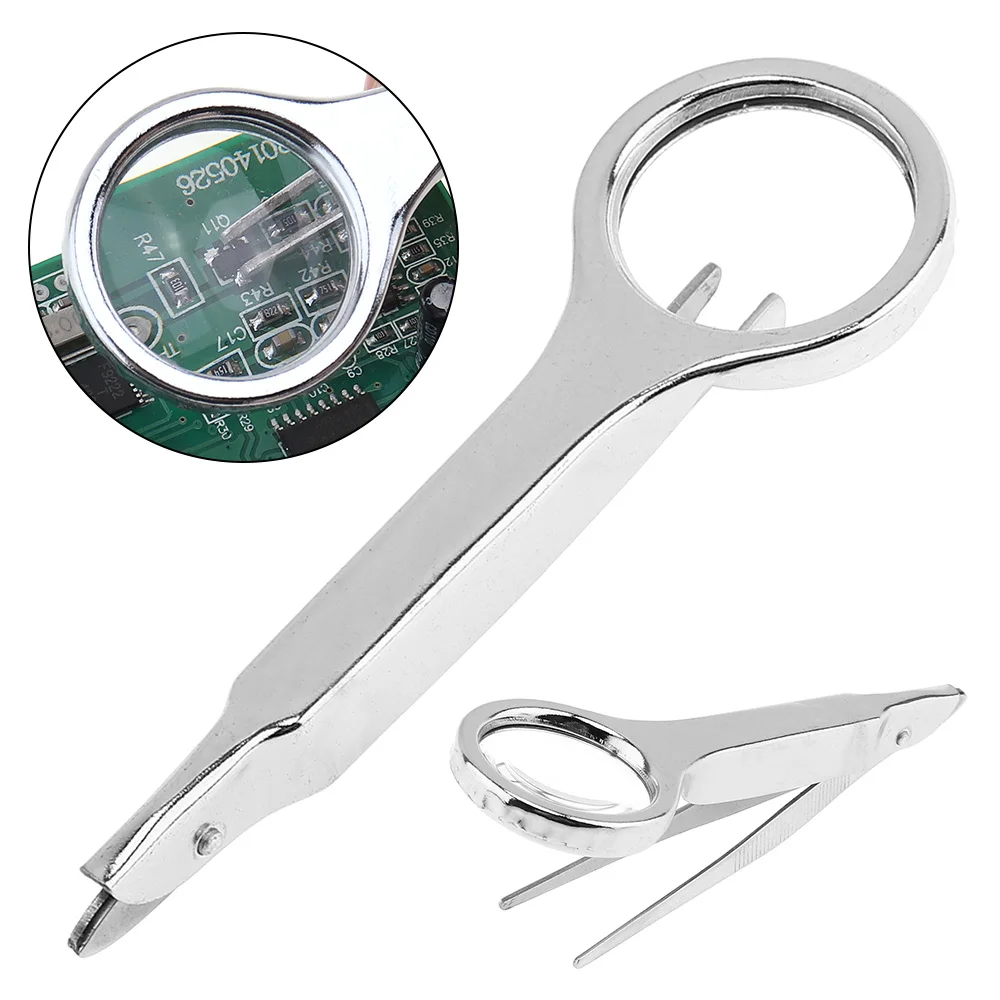 10X 25mm Stainless Steel + Acrylic Optical Lenses Handheld Portable Magnifier with Tweezers for Identification and reading Tools
10X 25mm Stainless Steel + Acrylic Optical Lenses Handheld Portable Magnifier with Tweezers for Identification and reading Tools