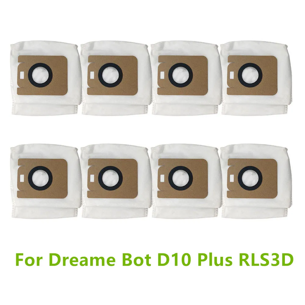 

8pcs Disposable Dust Bag For Dreame Bot D10 Plus RLS3D Robot Vacuum Cleaner Garbage Bag Dust Collection Bags