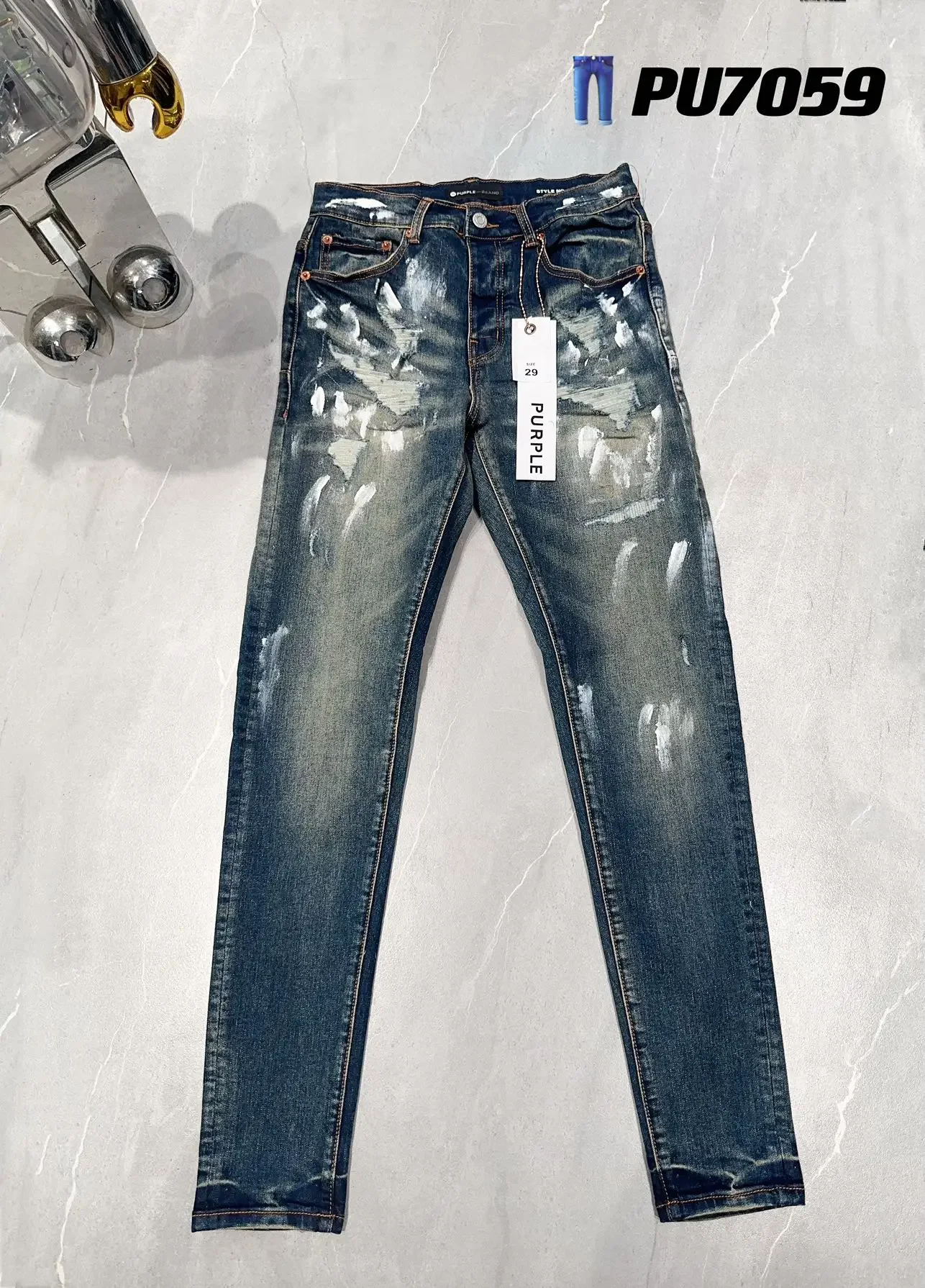 Arrival Purple Brand High Street Men's Slim Fit Blue Paint Graffiti Hole Denim Jeans Pants Streetwear
Arrival Purple Brand High Street Men's Slim Fit Blue Paint Graffiti Hole Denim Jeans Pants Streetwear