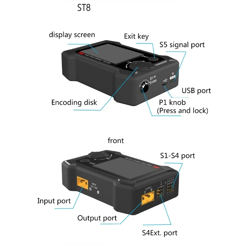 

Y1UB ST8 8CH Tester PWM/PPM/SBUS Signal Speed Liner Step Servos Tests with 2.4" LCD for Evaluating Multiple Servos