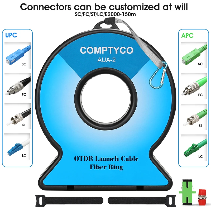 

Mini 1000M SC/FC/ST/LC-UPC/APC OTDR Dead Zone Eliminator Fiber Rings Fiber Optic OTDR Launch Cable Box SM 1310/1550nm