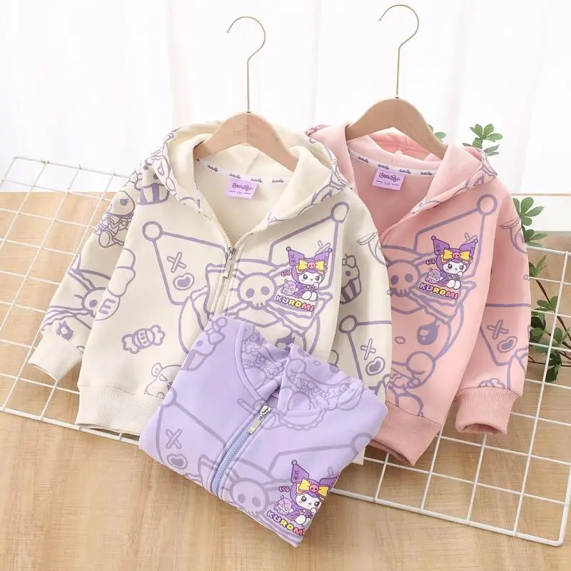 Sanrios Girls Hoodie Jacket Cardigan Print Stylish and Cute Kuromi Kid Plush and Thick Zipper Cartoon Children Birthday for Gift
Sanrios Girls Hoodie Jacket Cardigan Print Stylish and Cute Kuromi Kid Plush and Thick Zipper Cartoon Children Birthday for Gift