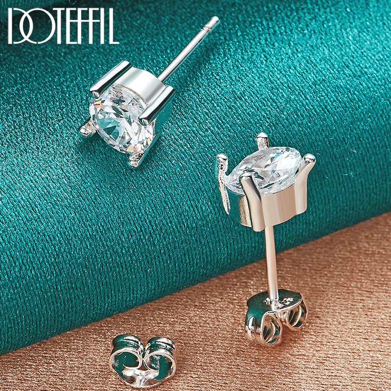 DOTEFFIL 925 Sterling Silver Square AAA Zircon Stud Earring For Women Fashion Charm Wedding Engagement Party Jewelry
DOTEFFIL 925 Sterling Silver Square AAA Zircon Stud Earring For Women Fashion Charm Wedding Engagement Party Jewelry