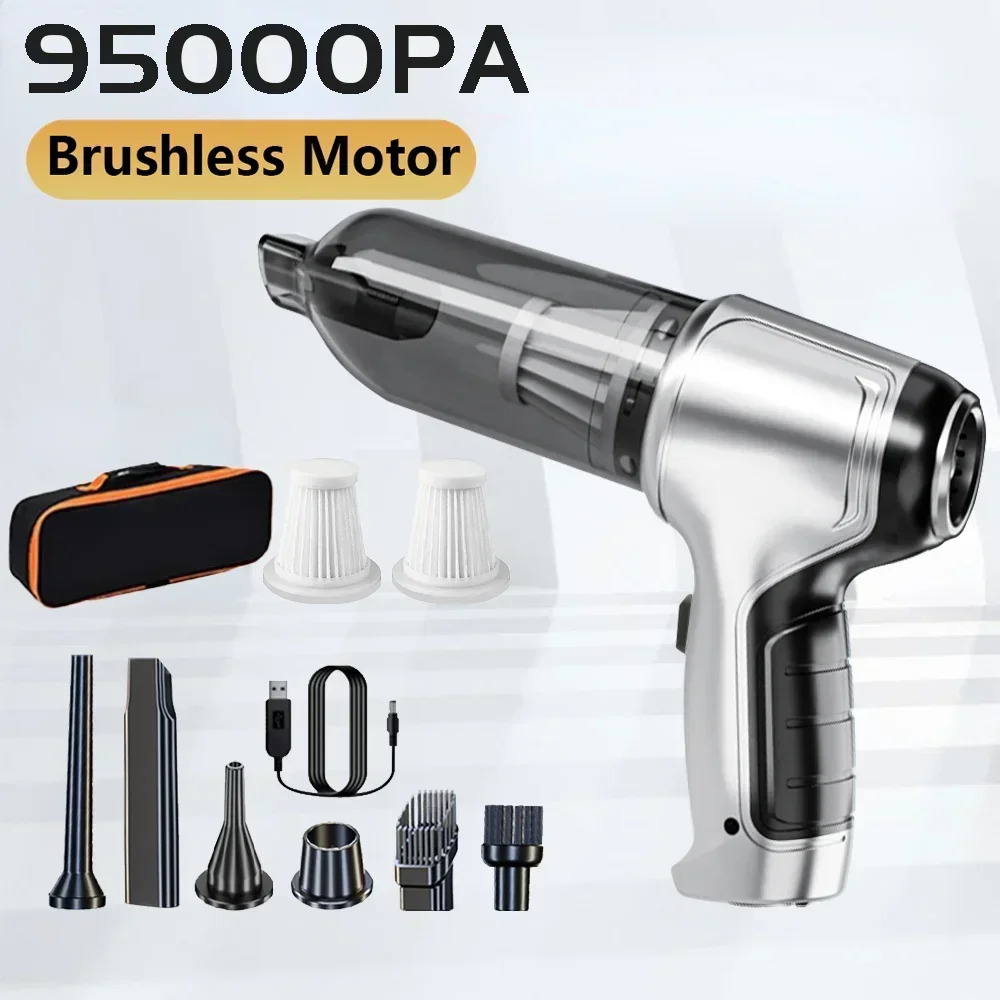 95000PA Car Vacuum Cleaner Wireless Powerful Cleaning Machine Auto Robot Car Accessories Home Appliance Strong Suction As Gift
95000PA Car Vacuum Cleaner Wireless Powerful Cleaning Machine Auto Robot Car Accessories Home Appliance Strong Suction As Gift