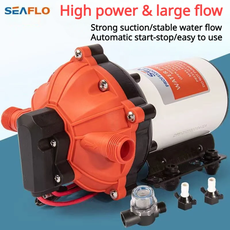 

SEAFLO 55 Series Diaphragm Water Pump 5.0GPM 60PSI 12V SFDP1-050-060-55 Yacht Boat Marine RV Caravan High Pressure Supply
