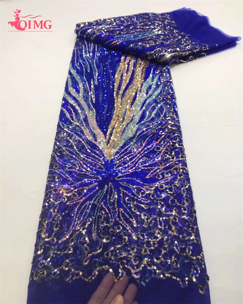 

OIMG 2024 Высококачественная африканская кружевная ткань сетчатые кружева с блестками Франция Роскошная 3D вышитая Тюлевая кружевная ткань для шитья