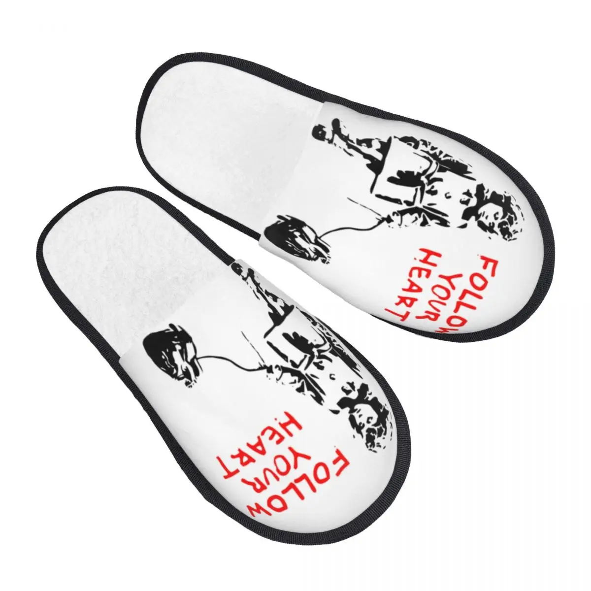 Banksy Follow Your Heart Guest Slippers for Bedroom Women Custom Print Street Pop Art House Slipper
Banksy Follow Your Heart Guest Slippers for Bedroom Women Custom Print Street Pop Art House Slipper