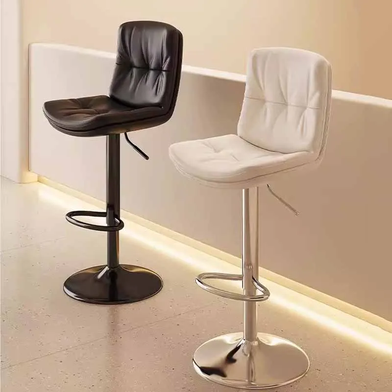 

Minimalistic Industrial Bar Chairs Modern Lounge Designer Counter Bar Chair Swivel Luxury Taburetes De Bar Replica Furniture