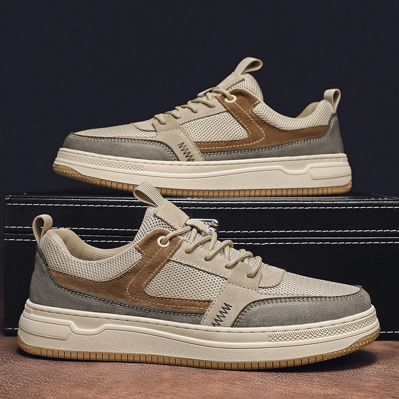 Breathable Men Sneakers Genuine Leather Casual Shoes Fashion Skateboarding Shoes Brand Designer Men Flat Shoes
Breathable Men Sneakers Genuine Leather Casual Shoes Fashion Skateboarding Shoes Brand Designer Men Flat Shoes