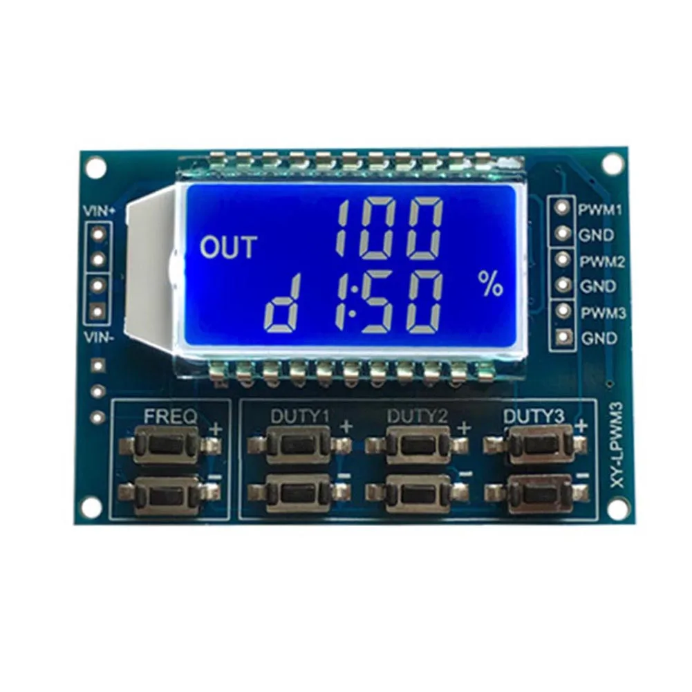 LCD 3-way PWM Module 1HZ~150KHZ Adjustable Rectangular Wave Signal Generator Square Wave Signal Generator Module Signal Generato
LCD 3-way PWM Module 1HZ~150KHZ Adjustable Rectangular Wave Signal Generator Square Wave Signal Generator Module Signal Generato