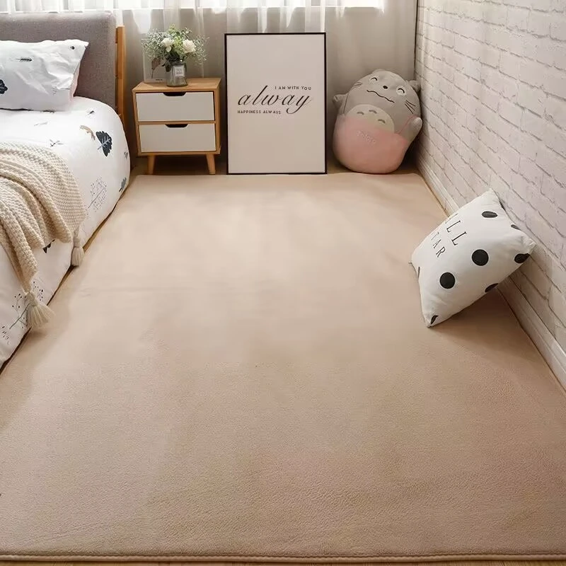 

Short Hair Thick Coral Velvet Carpet Modern Living Room Area Carpet Modern Bedroom Bedside Rug Tatami Crawling Mat Home Decorate