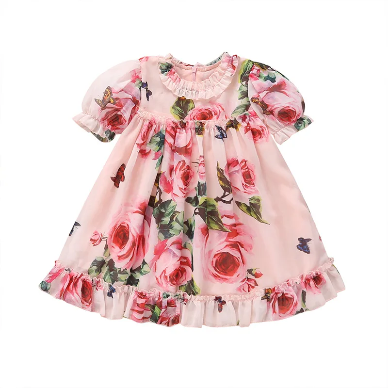 Toddler Baby girl floral dress Puffy sleeve dress sundress girl's dress Printed chiffon short sleeve dress children's dress
Toddler Baby girl floral dress Puffy sleeve dress sundress girl's dress Printed chiffon short sleeve dress children's dress
