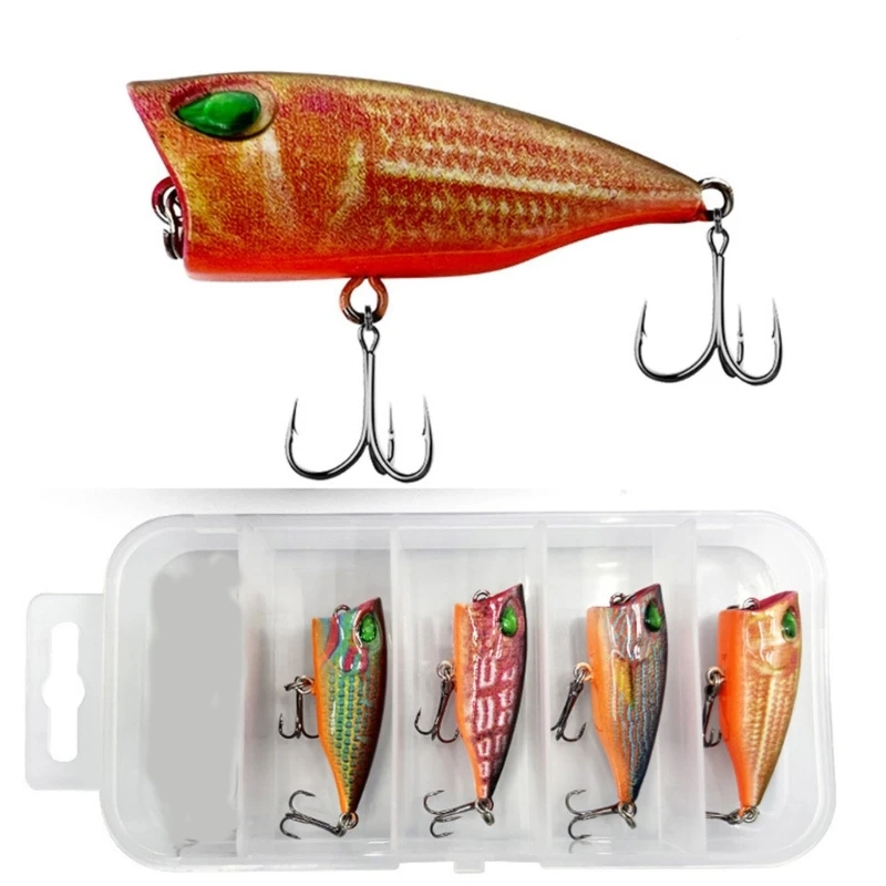 5 шт., плавающие рыболовные приманки Topwater Popper с тройным крючком, басовый воблер, искусственные твердые приманки, простые
5 шт., плавающие рыболовные приманки Topwater Popper с тройным крючком, басовый воблер, искусственные твердые приманки, простые