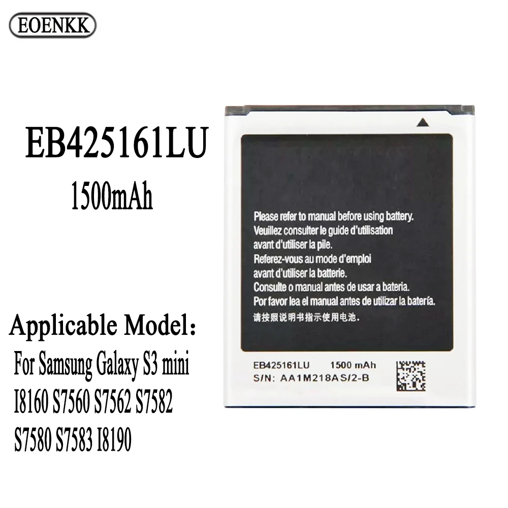 

2024 new EB425161LU Battery For Sam Galaxy S3 mini I8160 S7560 S7562 S7582 S7580 S7583 I8190 Repair Part Batteries