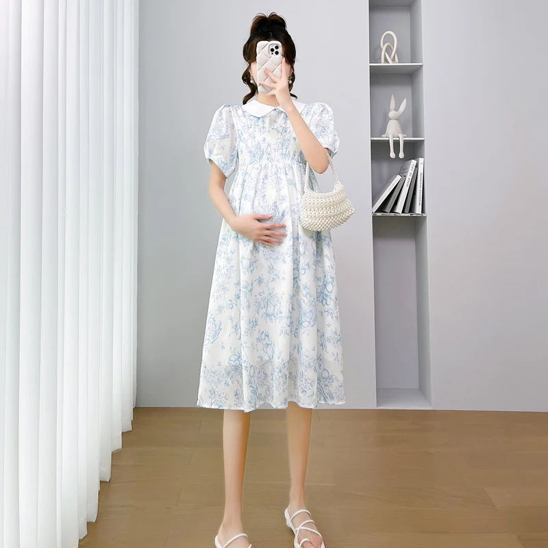 Sweet Puff Sleeve Maternity Chiffon Dress Fashion Printing Square Collar Pregnant Woman Floral Dress Pregnancy Holiday Clothes
Sweet Puff Sleeve Maternity Chiffon Dress Fashion Printing Square Collar Pregnant Woman Floral Dress Pregnancy Holiday Clothes