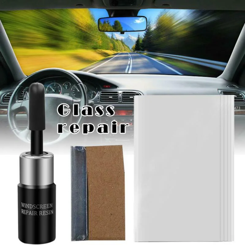 

Car Windshield Windscreen Glass Repair Resin Kit Auto Vehicle Casement Fix Tool Repair Various Types Of Damage Caused By Traffic