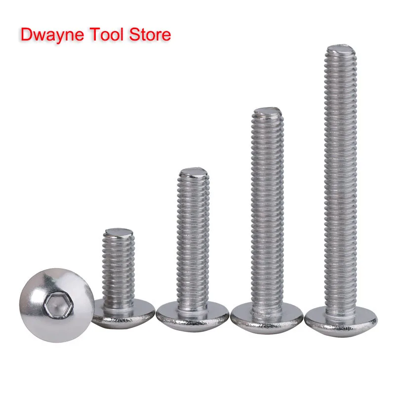 304 stainless steel large flat head hexagonal screw semi-round head screw head M3M4M5M6M8 【50PCS】 
304 stainless steel large flat head hexagonal screw semi-round head screw head M3M4M5M6M8 【50PCS】
