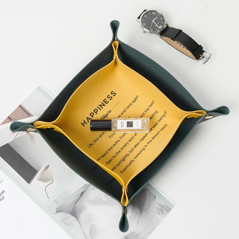 2022 INS Nordic Leather Desktop Tray Storage Box Key Plate Cosmetics Jewelry Porch Sundry Storage Box Multi-Color Plate Folding
2022 INS Nordic Leather Desktop Tray Storage Box Key Plate Cosmetics Jewelry Porch Sundry Storage Box Multi-Color Plate Folding