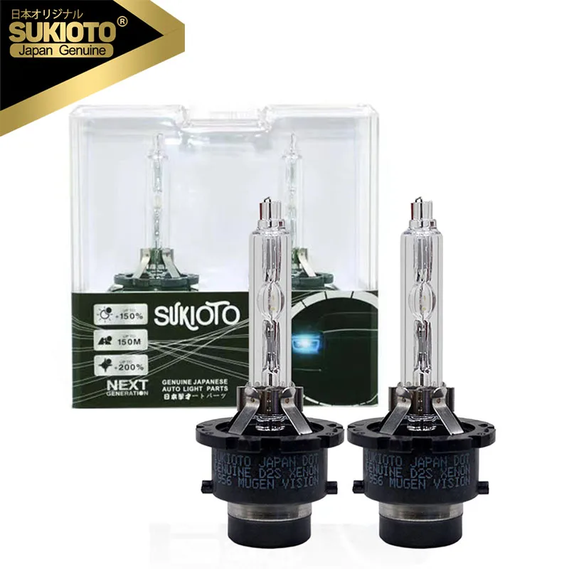 

2PCS GENUINE SUKIOTO JAPAN Super Bright Car Headlights D2S D2R D4R D4S Xenon HID Car Bulb 35W 55W Automobiles D2S HID Headlamp