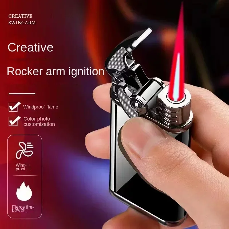 Night light shining straight into the red flame, windproof rocking arm lighter, men's gift gift point, moxibustion cigar
Night light shining straight into the red flame, windproof rocking arm lighter, men's gift gift point, moxibustion cigar