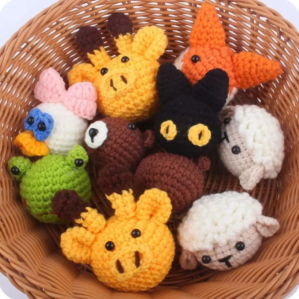 

Handmade Crochet Animal Head Knitting Beads DIY Baby Pacifier Chain Chewable Accessories Infant Newborn Teether Dropshipping
