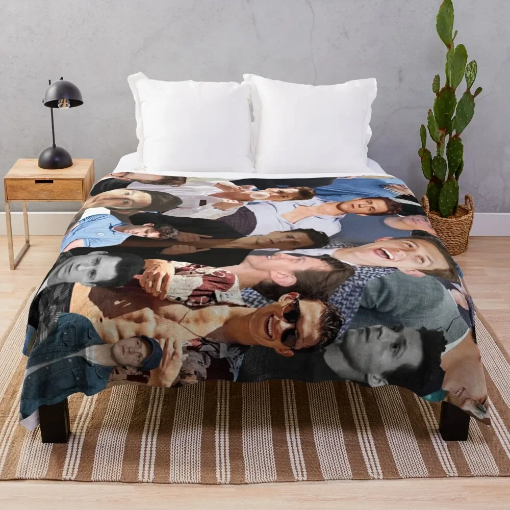 

tom holland photo collage Throw Blanket For Sofa Thin Softest Picnic Blankets