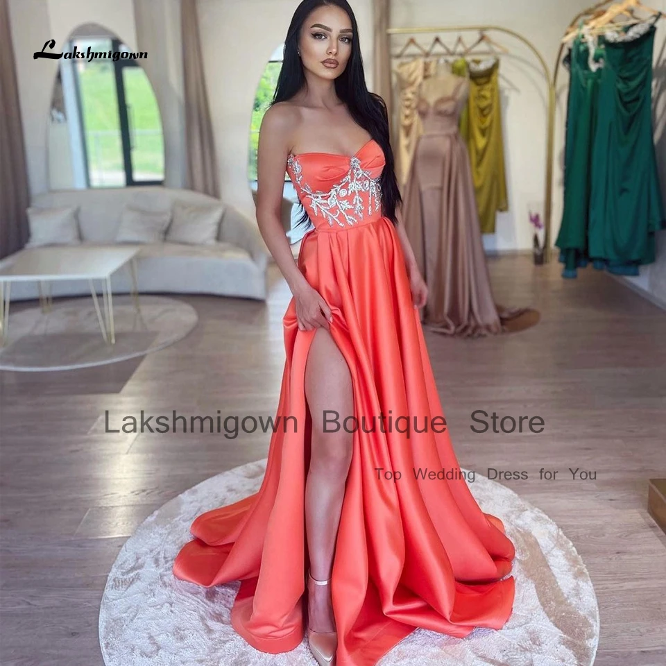 Lakshmigown Коралловое атласное длинное вечернее платье для свадебной вечеринки 2024 Sukienka Сердечко с Боковым Разрезом
Lakshmigown Коралловое атласное длинное вечернее платье для свадебной вечеринки 2024 Sukienka Сердечко с Боковым Разрезом