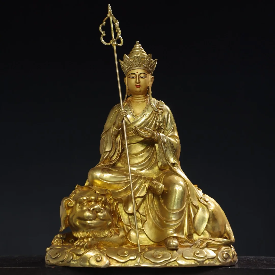 16"Tibetan Temple Collection Old Bronze Gilded Cinnabar Face Painting Ksitigarbha Sitting Buddha Lotus Platform Worship Hall
16"Tibetan Temple Collection Old Bronze Gilded Cinnabar Face Painting Ksitigarbha Sitting Buddha Lotus Platform Worship Hall