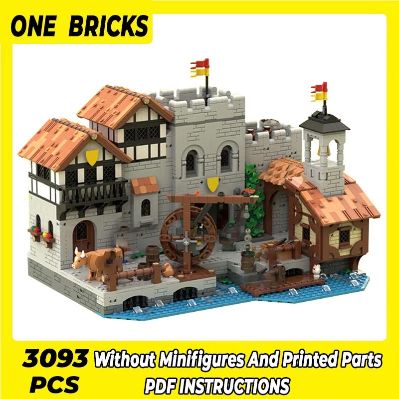 

Medieval Castle Model Moc Building Bricks Lion Knights' Harbor Technology Modular Blocks Gifts Christmas Toys DIY Sets Assembly
